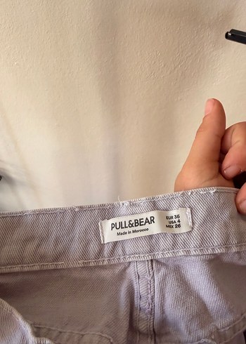 Pull and bear bol kesim midi kot pantolon - Görsel 6