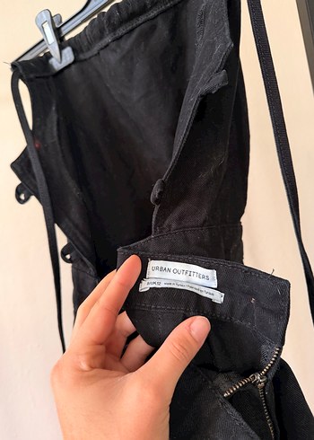 Siyah Straplez Mini Denim Tulum Urban Outfitters - Görsel 6