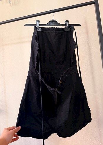 Siyah Straplez Mini Denim Tulum Urban Outfitters - Görsel 5