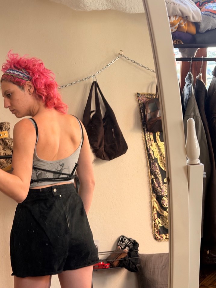 Siyah Straplez Mini Denim Tulum Urban Outfitters - Görsel 3