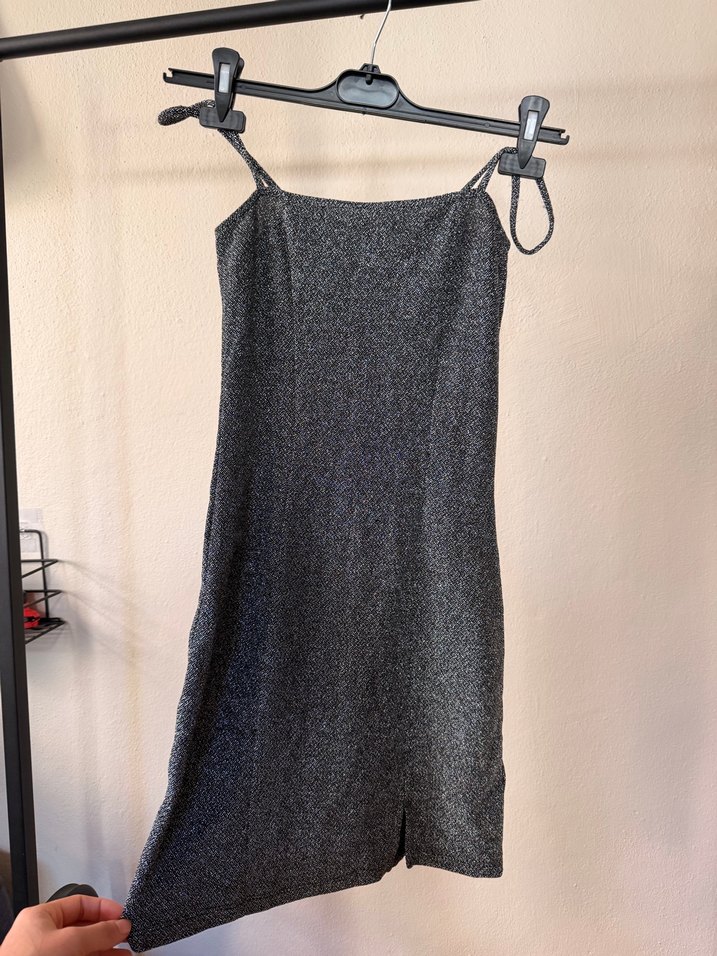 Gri Straplez Mini Elbise H&M - Görsel 5