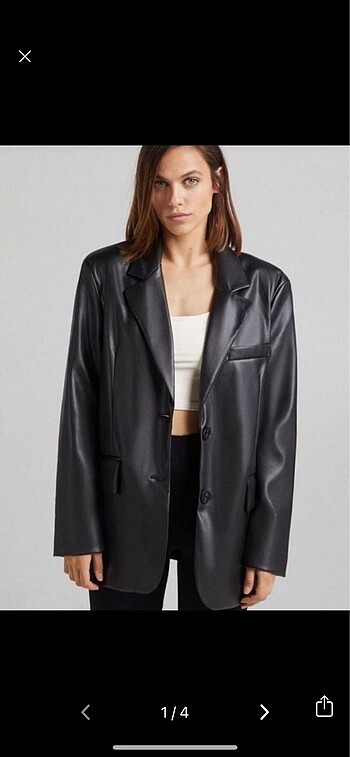 bershka deri blazer ceket