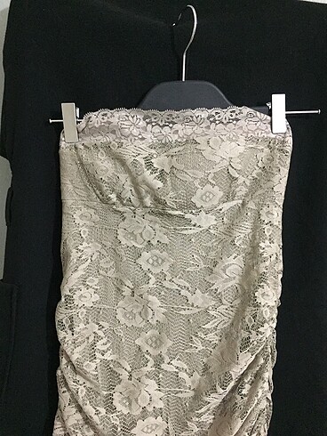H&M Straplez mini elbise