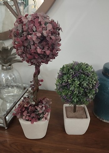 Beden bordo ve yeşil Yapay Top Saksı Çiçekleri