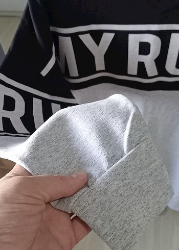 l Beden Gri Baskılı Kadın Sweatshirt