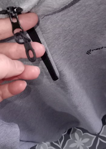 Gri Fermuarlı Erkek Sweatshirt - Görsel 2