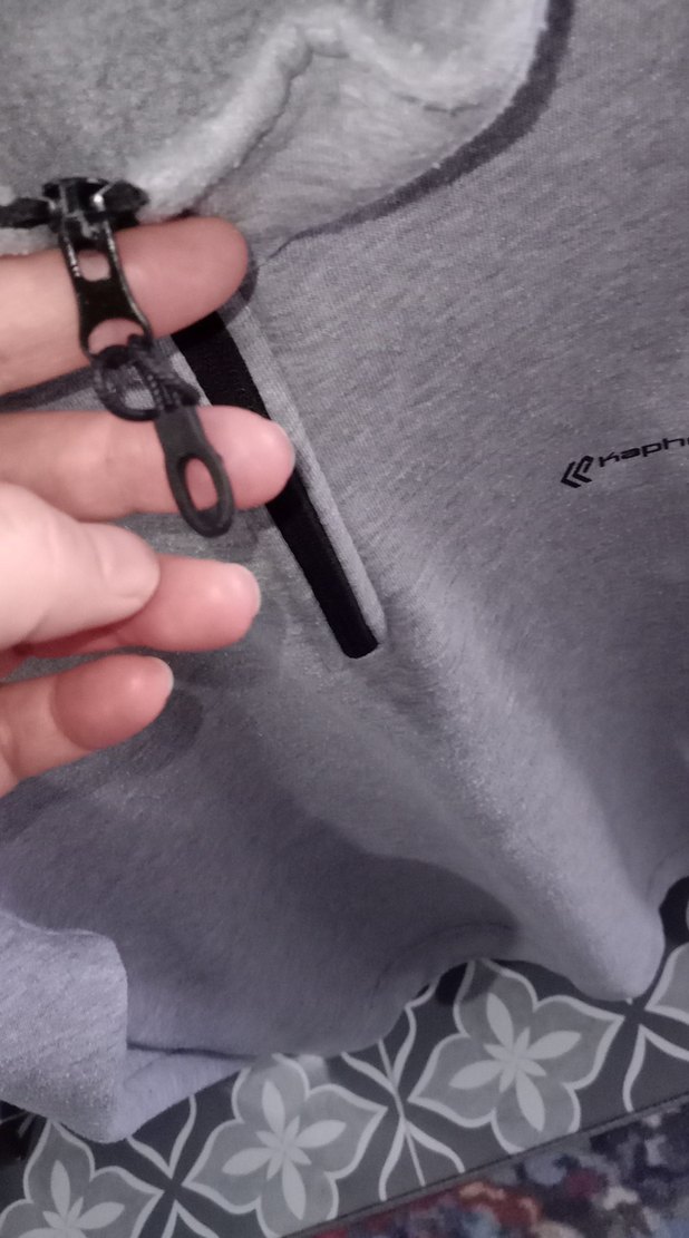 Gri Fermuarlı Erkek Sweatshirt - Görsel 2