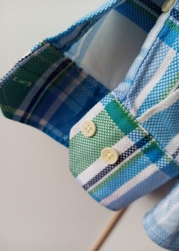 Düğmeli Uzun Kollu Çok Renkli erkek Gömlek - Görsel 4