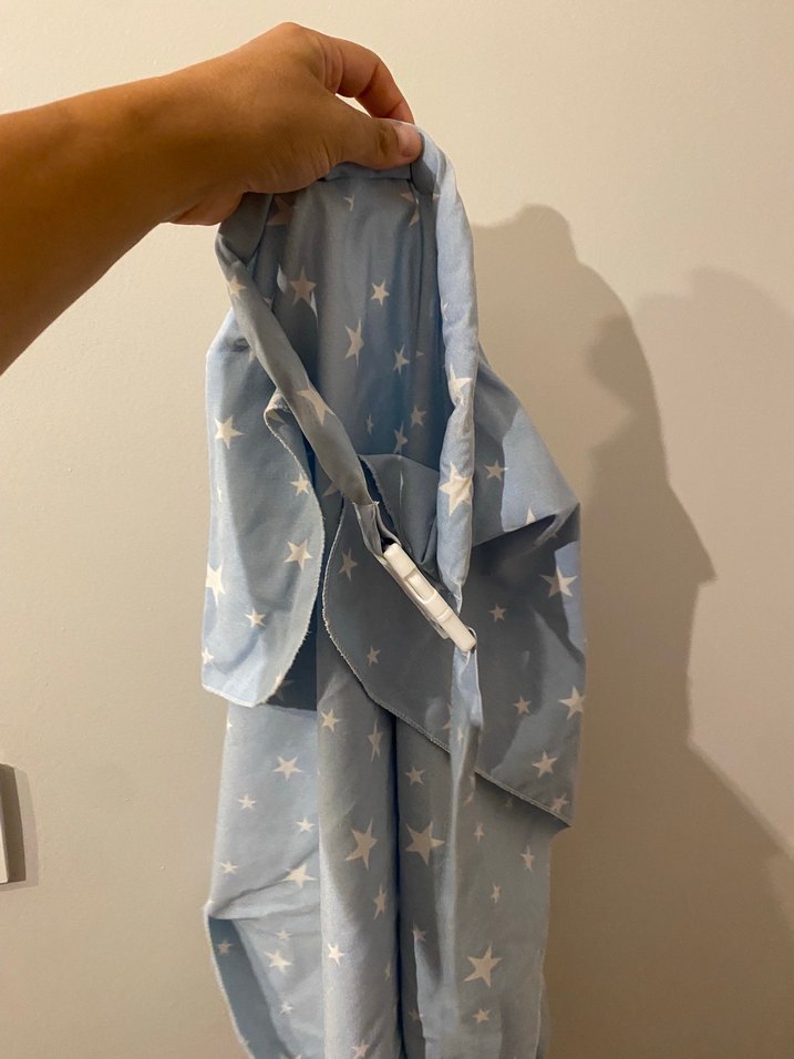 Yıldız Desenli Mavi Bebek emzirme önlüğü - Görsel 4