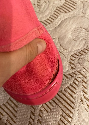 Kız Çocuk Pembe Cırtlı Sıcak Terlik - Görsel 3