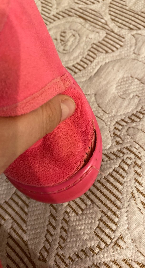 Kız Çocuk Pembe Cırtlı Sıcak Terlik - Görsel 3