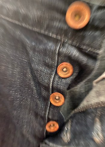 Düğmeli Lacivert Erkek Denim Pantolon - Görsel 7