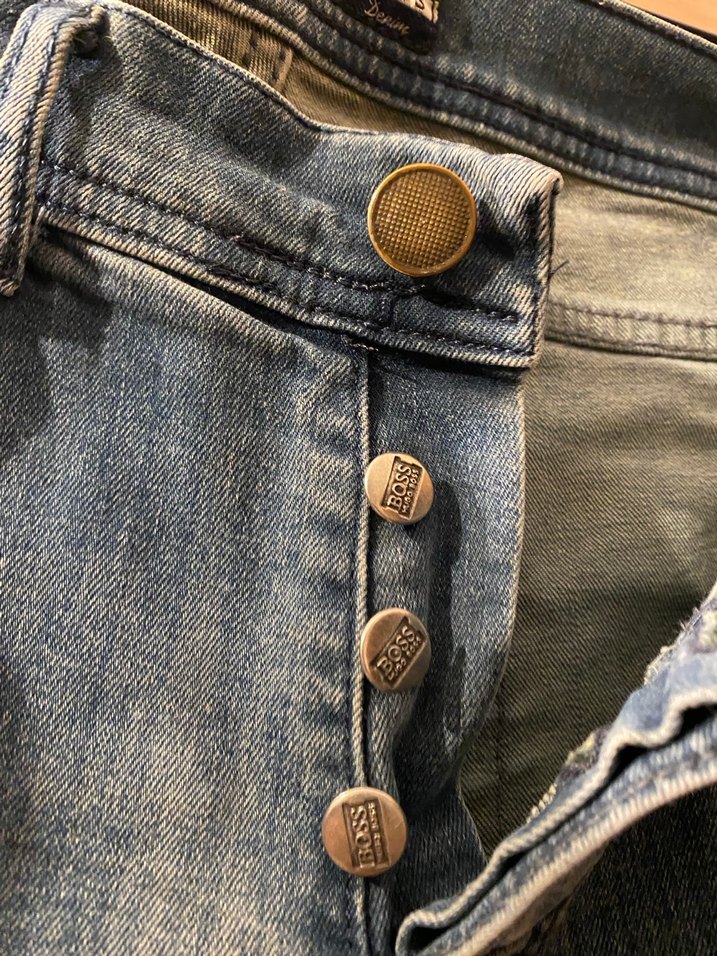 Mavi Parlak Denim erkek Jean - Görsel 5