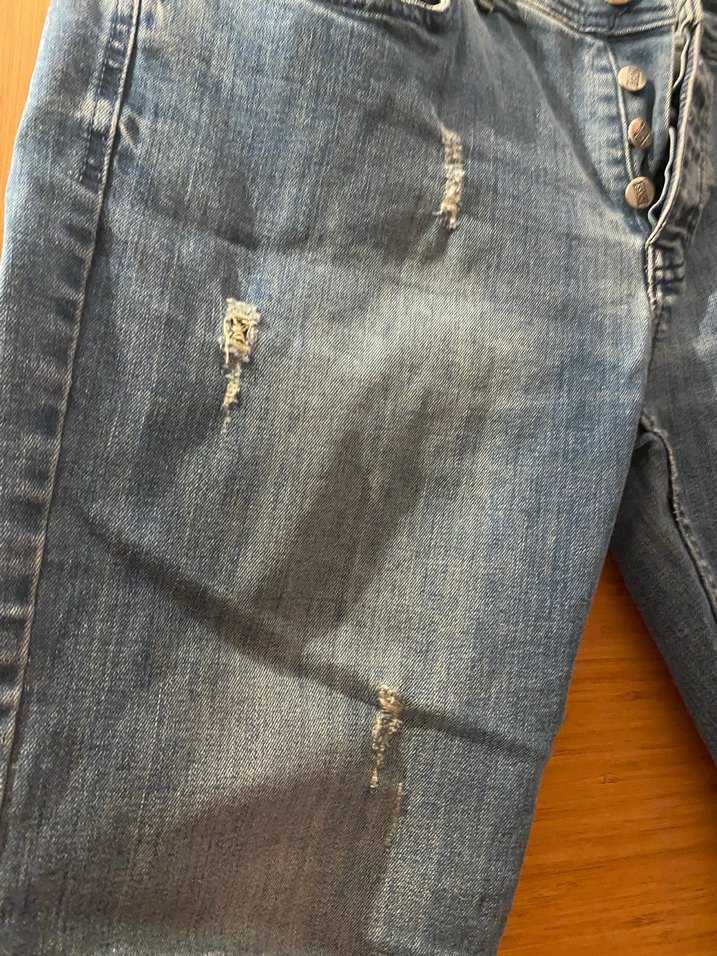 Mavi Parlak Denim erkek Jean - Görsel 2