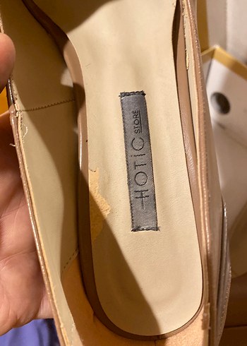 Bej Deri Platform Topuklu Kadın Stiletto - Görsel 2