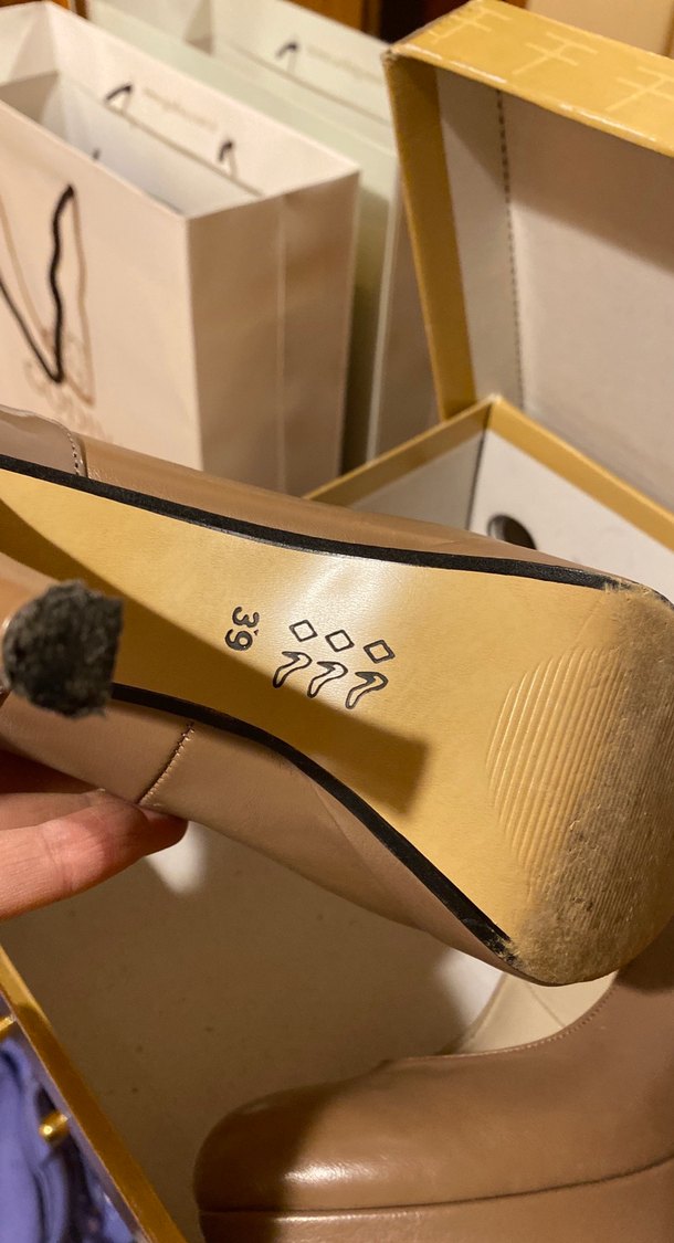 Bej Deri Platform Topuklu Kadın Stiletto - Görsel 4