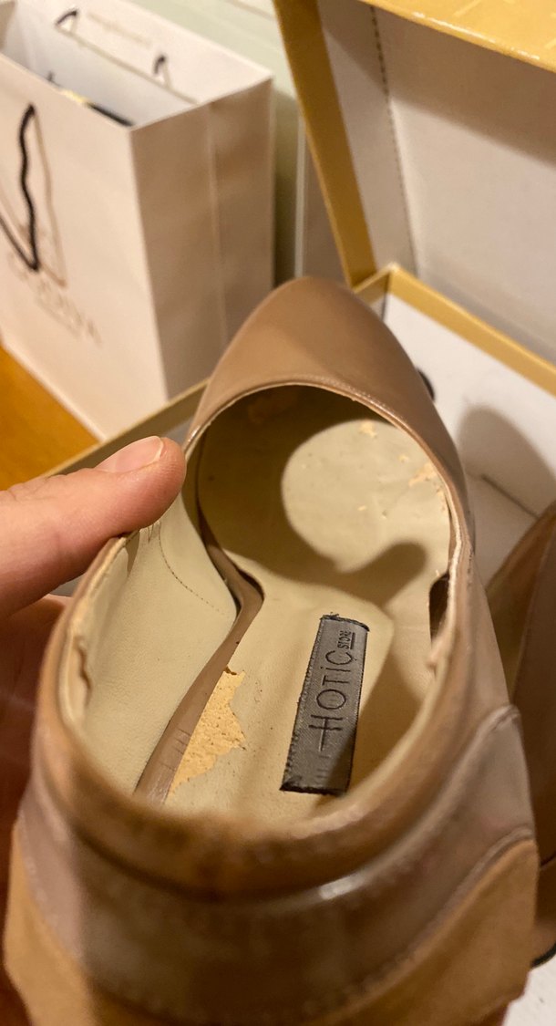 Bej Deri Platform Topuklu Kadın Stiletto - Görsel 3