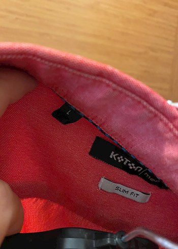 Erkek  Kırmızı Keten Düğmeli Gömlek - Görsel 4