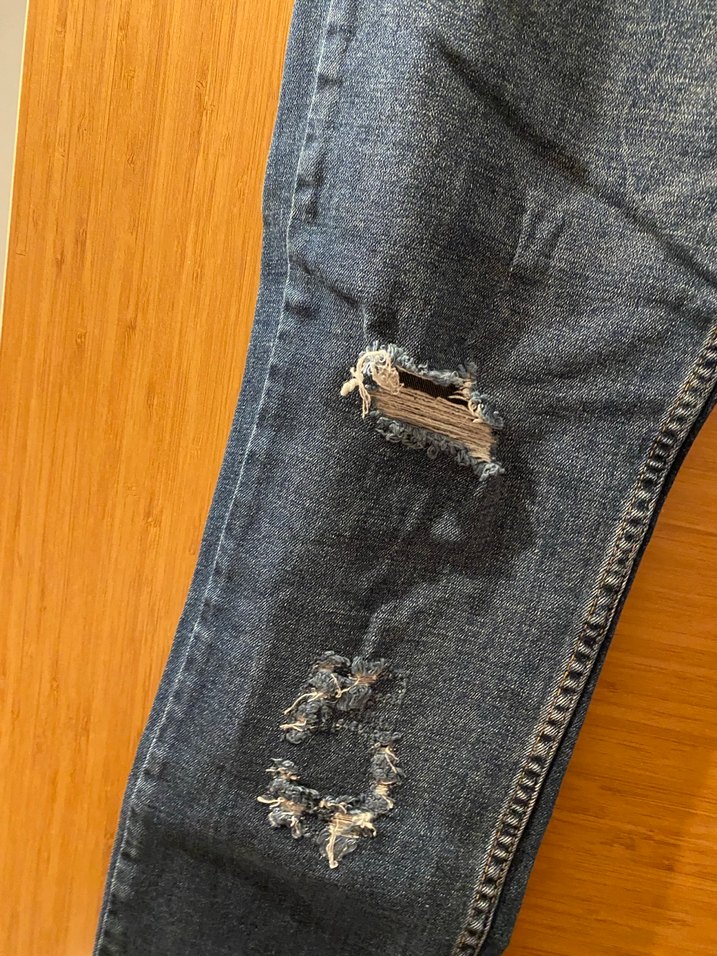 Erkek  Mavi Denim Midi Boy Kot Pantolon - Görsel 3