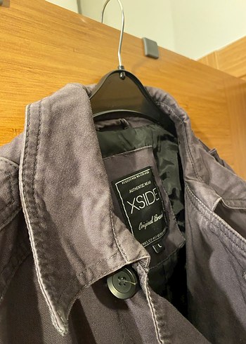 Gri Düğmeli Midi erkek Trençkot - Görsel 7