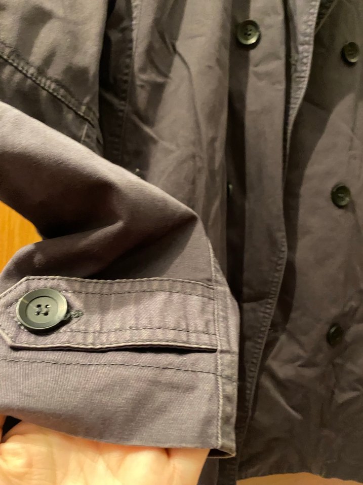 Gri Düğmeli Midi erkek Trençkot - Görsel 2