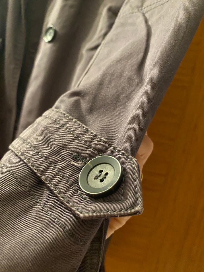 Gri Düğmeli Midi erkek Trençkot - Görsel 5