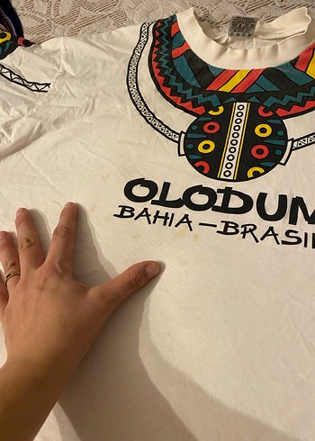 Baskılı Beyaz Bohem Hamile Tişörtü - Görsel 5