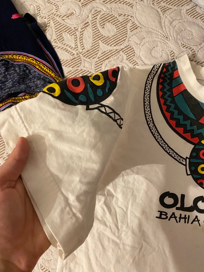 Baskılı Beyaz Bohem Hamile Tişörtü - Görsel 2