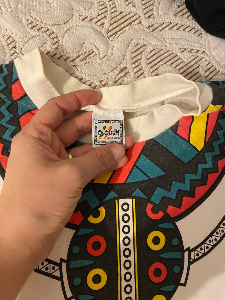 Baskılı Beyaz Bohem Hamile Tişörtü - Görsel 4