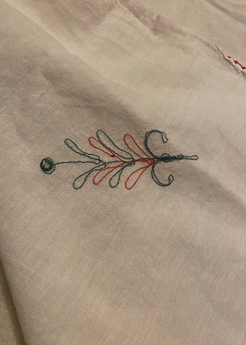 Nakışlı Bohem Beyaz Masa Örtüsü - Görsel 3