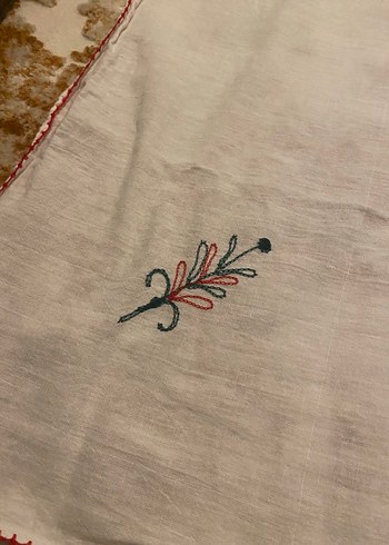 Nakışlı Bohem Beyaz Masa Örtüsü - Görsel 2