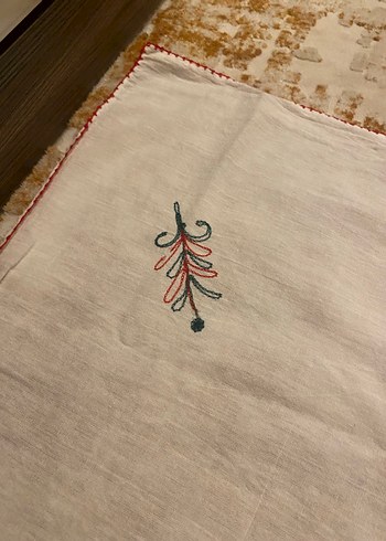 Nakışlı Bohem Beyaz Masa Örtüsü - Görsel 6