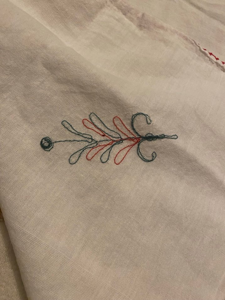 Nakışlı Bohem Beyaz Masa Örtüsü - Görsel 3