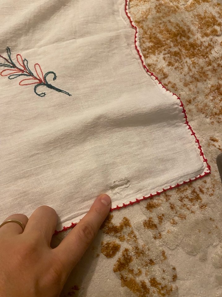 Nakışlı Bohem Beyaz Masa Örtüsü - Görsel 4