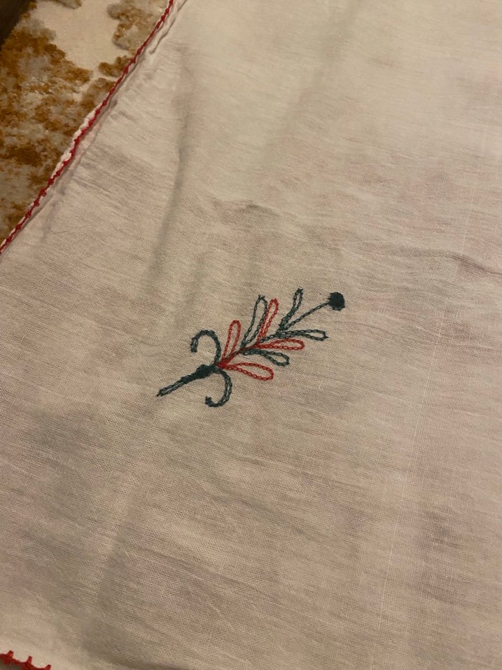 Nakışlı Bohem Beyaz Masa Örtüsü - Görsel 2