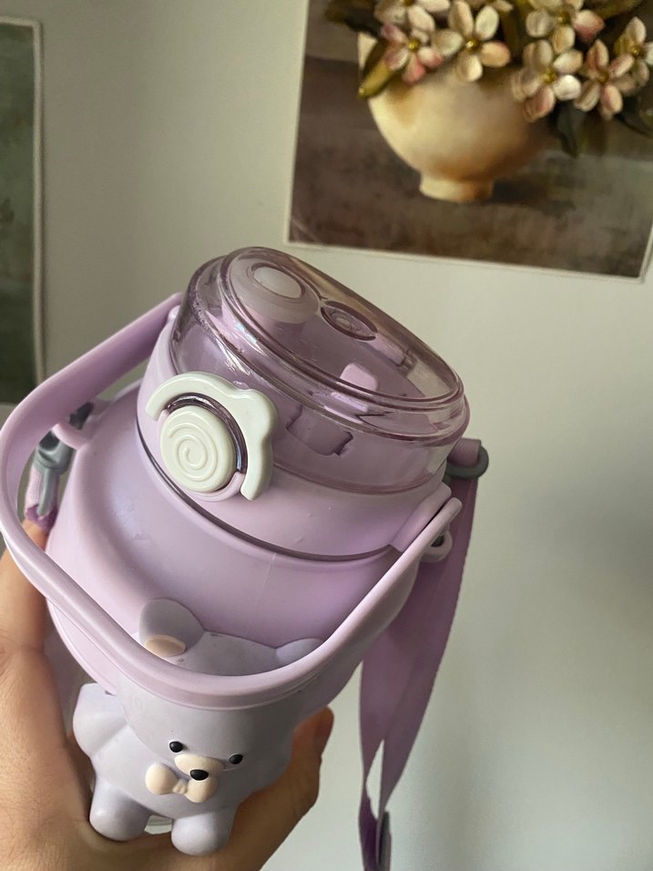 Mor Ayıcık Figürlü Çocuk Matara - Görsel 3