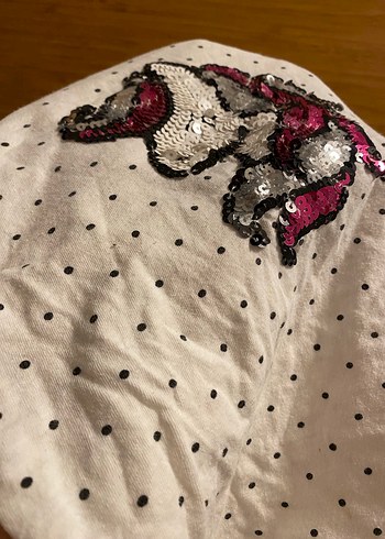 Kız Çocuk Beyaz Uzun Kollu Nakışlı Tişört - Görsel 4