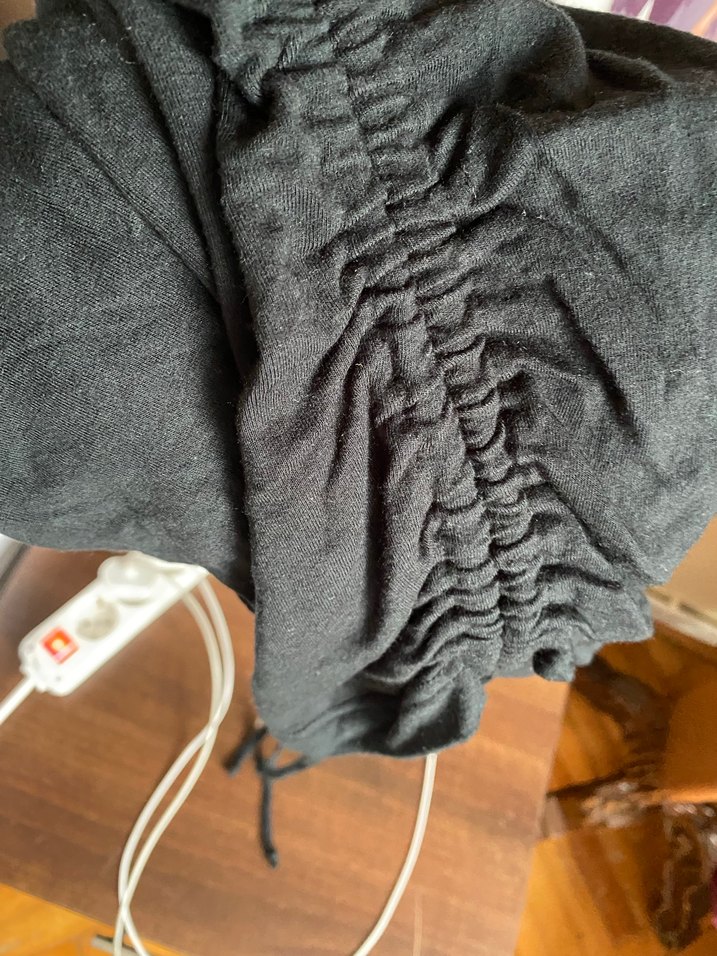 Gri Kolsuz Hamile V Yaka Bluz - Görsel 3