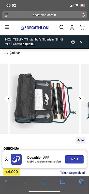 Decathlon Kamp çadırı