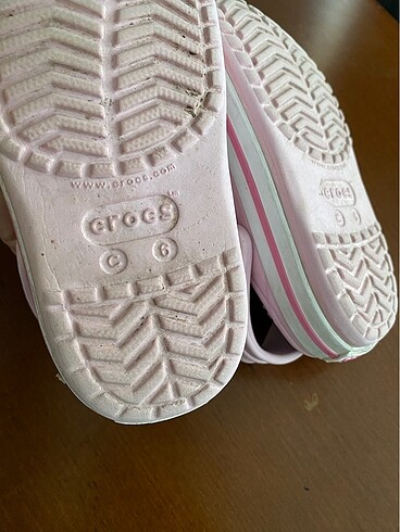 22 Beden pembe Renk Crocs kız bebek terlik