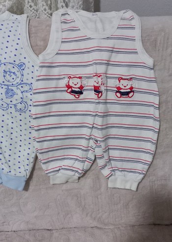 Mavi Triko Kısa Kollu Bebek Body - Görsel 4