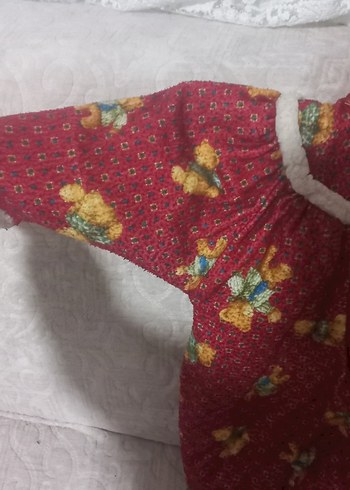 Bordo Kapüşonlu Kız Bebek Tulum - Görsel 2