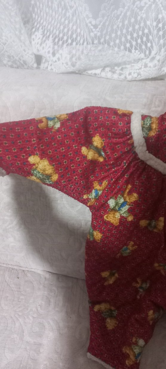 Bordo Kapüşonlu Kız Bebek Tulum - Görsel 2