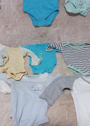 Uzun Kollu Gri Pamuk Erkek Bebek Body - Görsel 3