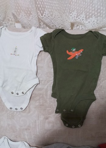 Erkek Bebek Kısa Kollu Gri Pamuk Body - Görsel 6