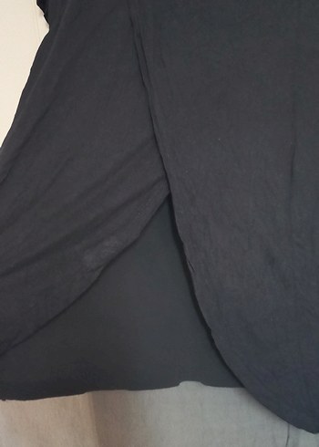 m Beden siyah Renk Siyah Nakışlı Kısa Kollu Gömlek
