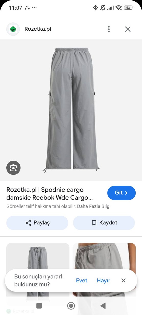 Reebok kargo pantolon - Görsel 2