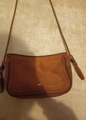 Kahverengi Süet Kadın Omuz Çantası - Görsel 4