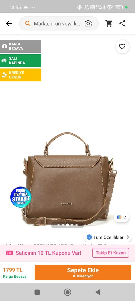 nine West çanta - Görsel 2