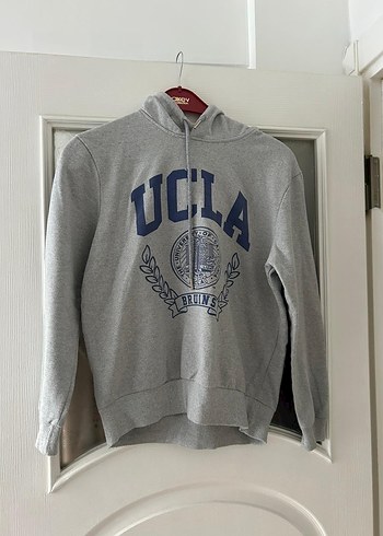 Gri Kapüşonlu Uzun Kollu Street Sweatshirt